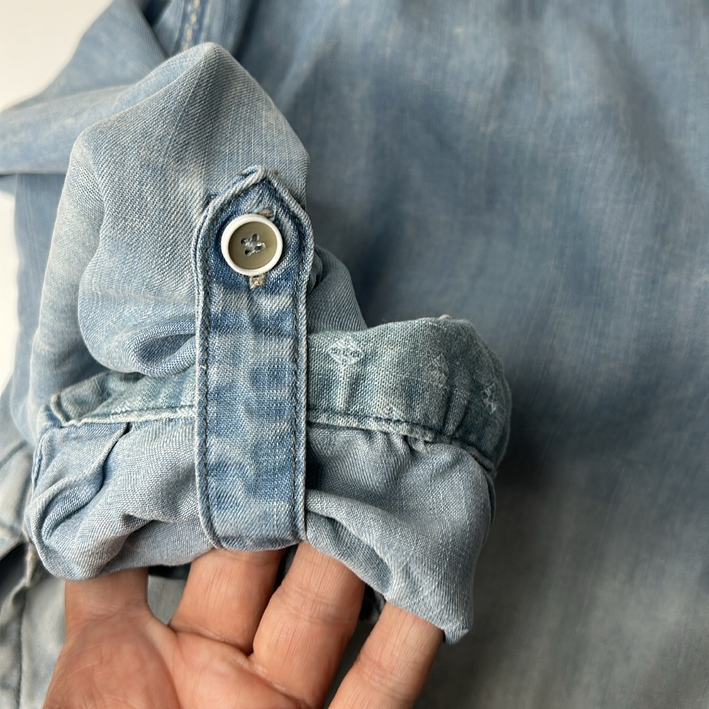 Anthropologie Holding Horses Chambray Button Down Shirt - Picture 9 of 12